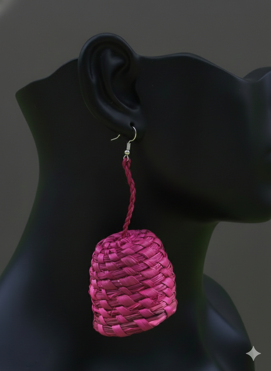African Tribal Earrings Basket