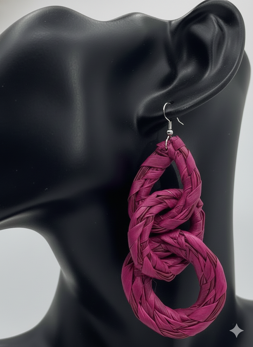 African Tribal Earrings Triple hoop