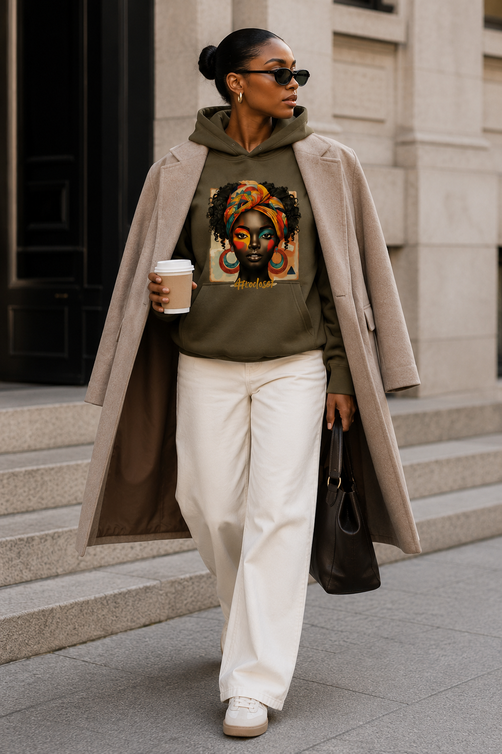 The Rooted Queen Hoodie Olive Green